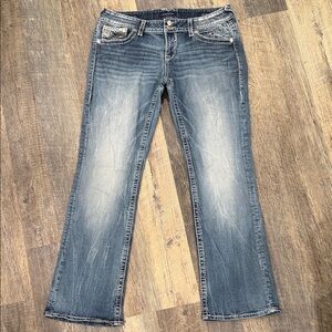 Vigoss Women's Distressed New York Boot Cut Jeans Size 13/14